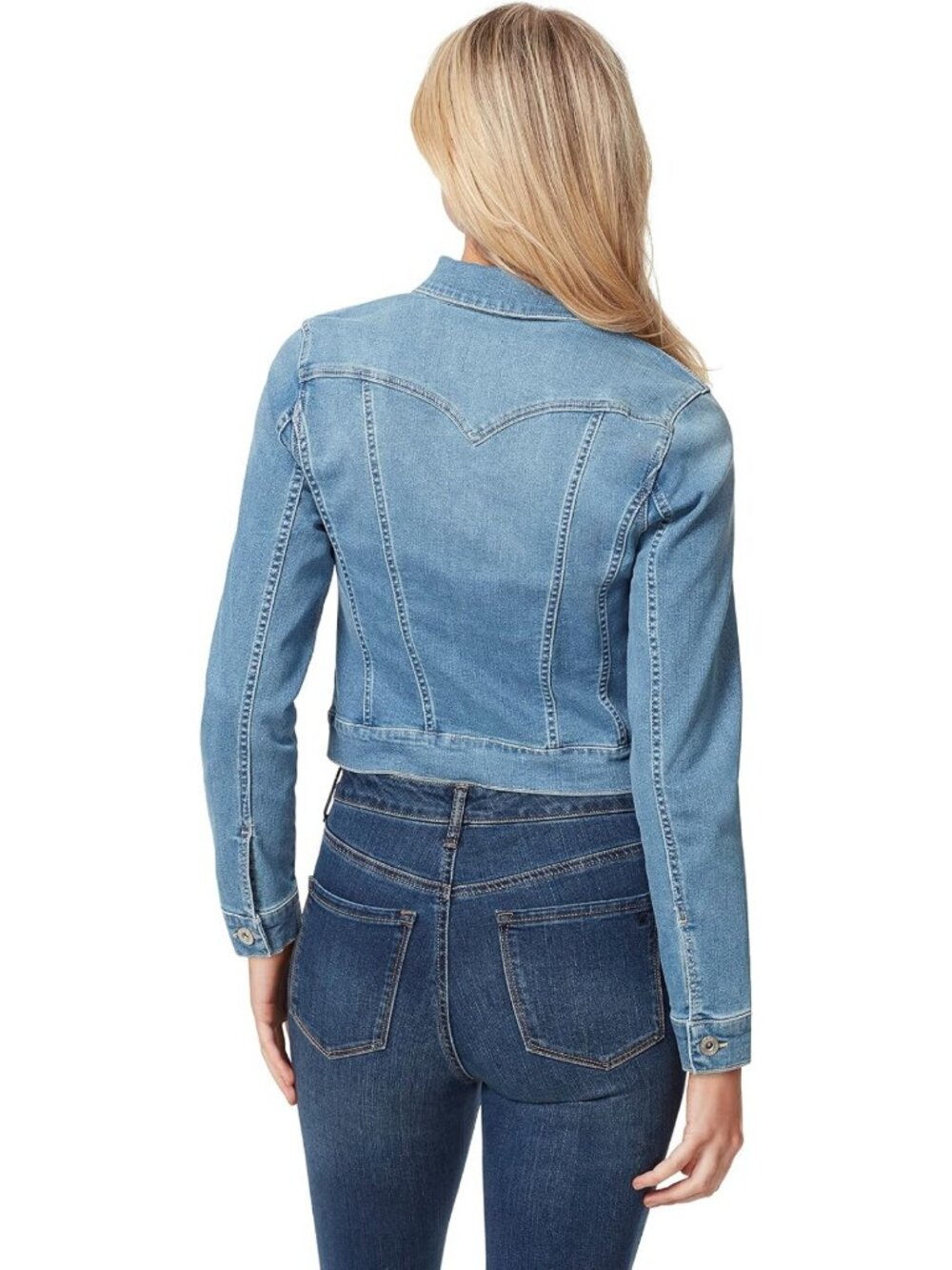 Feminine Fit Crop Jean Jacket for Women | Classic Style, Versatile & Trendy - Picture 2 of 4